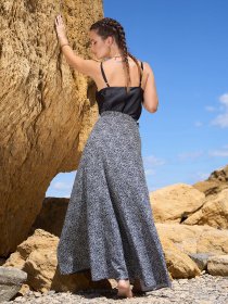 Юбка макси ISSA Plus модель 14798_черный Фото