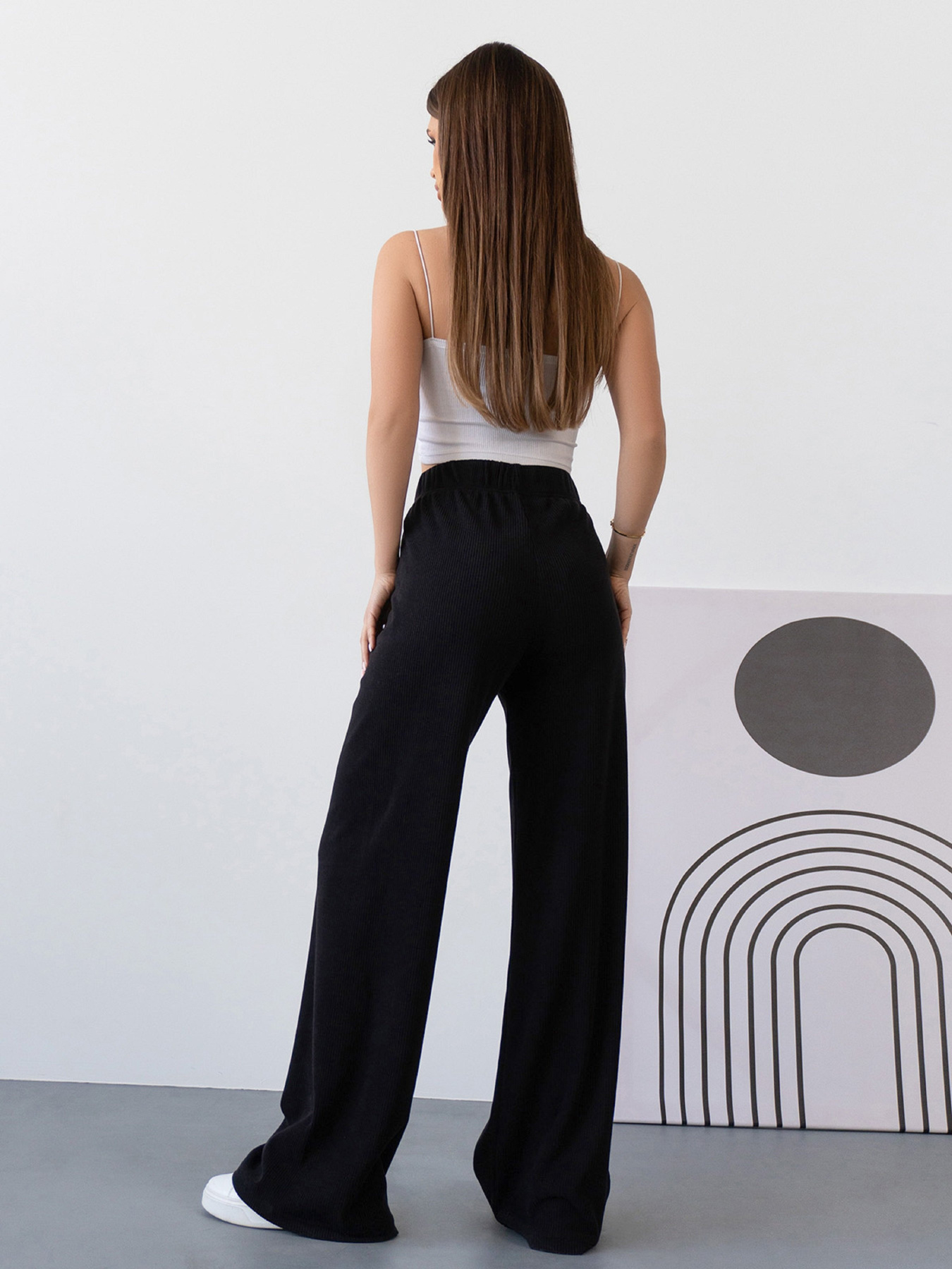 Брюки палаццо ISSA Plus модель 14304A_черный Фото