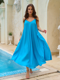Сарафан ISSA Plus модель 14774_голубой Фото