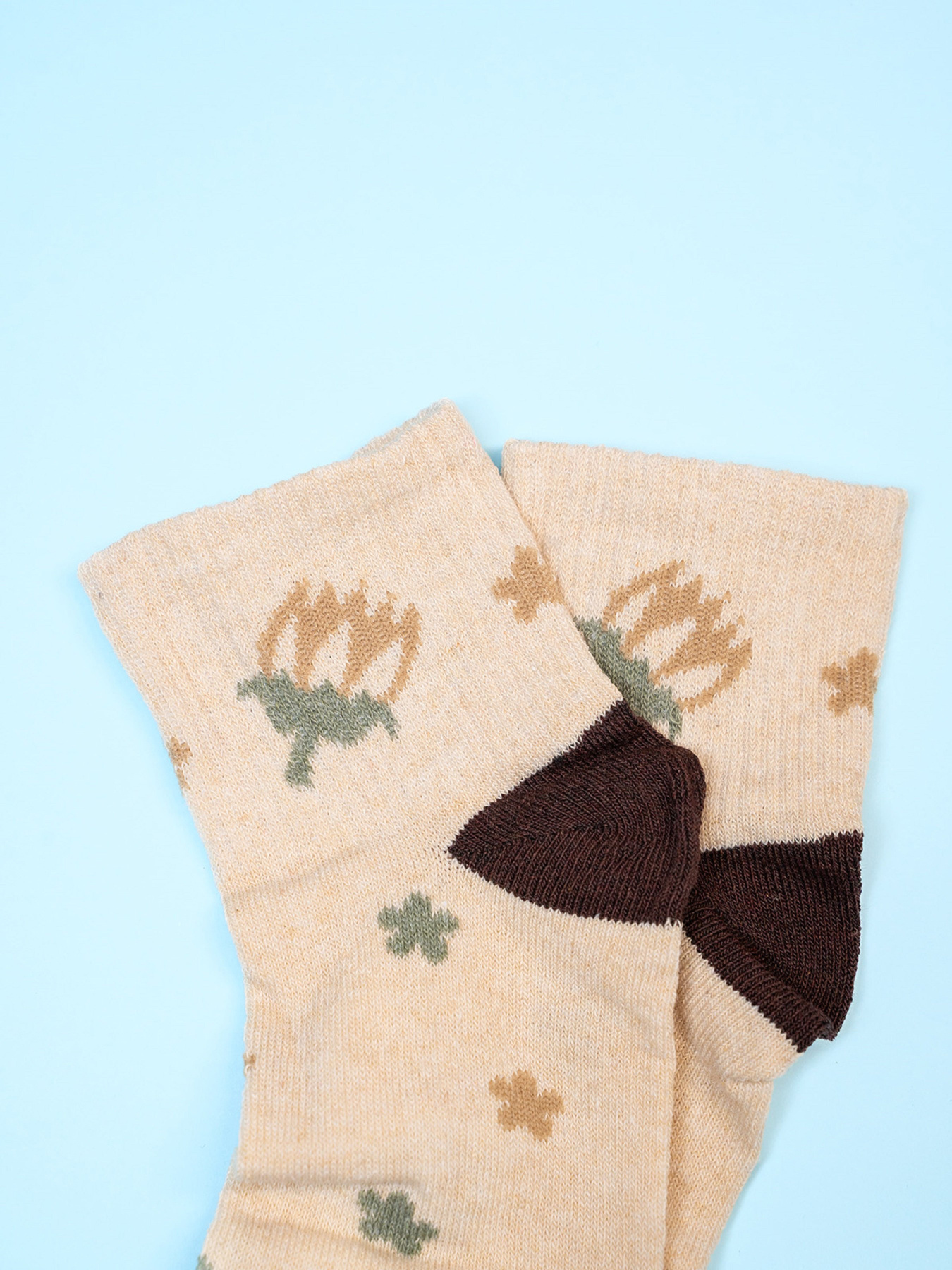 Носки ISSA Plus модель NS-387_бежевый_зеленый Носки ISSA Plus модель NS-387_бежевый_зеленый Фото