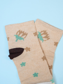 Носки ISSA Plus модель NS-387_бежевый_бирюзовый Носки ISSA Plus модель NS-387_бежевый_бирюзовый Фото