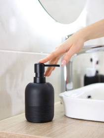 Набор аксессуаров для ванной комнаты черный Boston MBM MY HOME модель MVM-MH-12 BLACK Фото