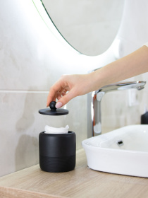 Набор аксессуаров для ванной комнаты черный Boston MBM MY HOME модель MVM-MH-12 BLACK Фото