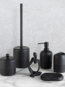 Набор аксессуаров для ванной комнаты черный Boston MBM MY HOME модель MVM-MH-12 BLACK Фото