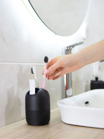 Набор аксессуаров для ванной комнаты черный Boston MBM HOME модель MVM-MH-12 BLACK Фото