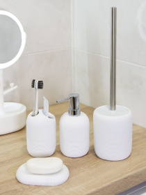 Набор аксессуаров для ванной комнаты белый Boston MBM HOME модель MVM-MH-12 WHITE Фото