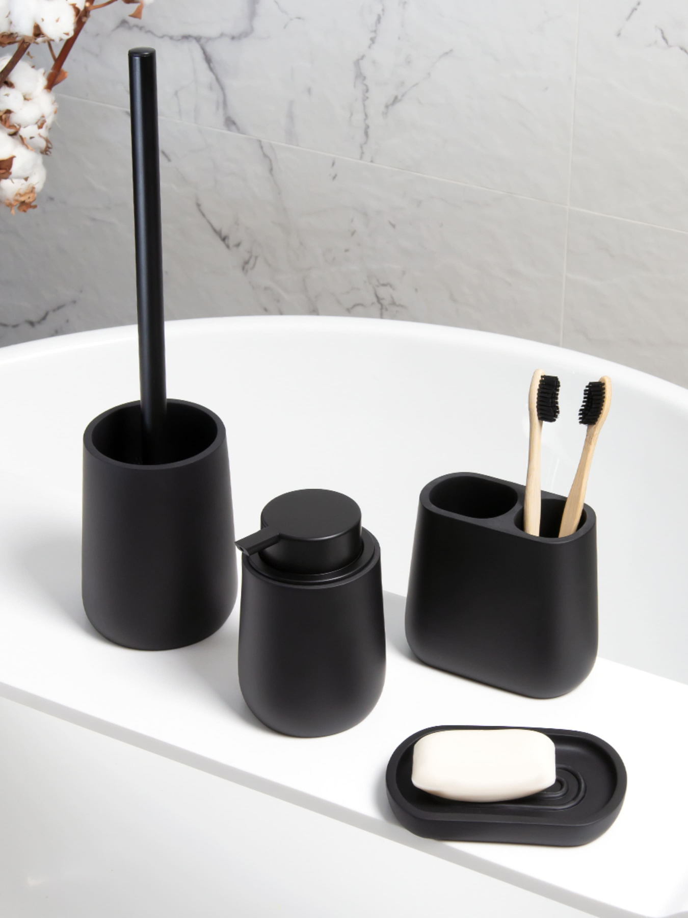 Набор аксессуаров для ванной комнаты черный Richmond MBM MY HOME модель MVM-MH-13 BLACK Фото