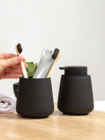 Набор аксессуаров для ванной комнаты черный Jersey MBM MY HOME модель MVM-MH-21 BLACK Фото