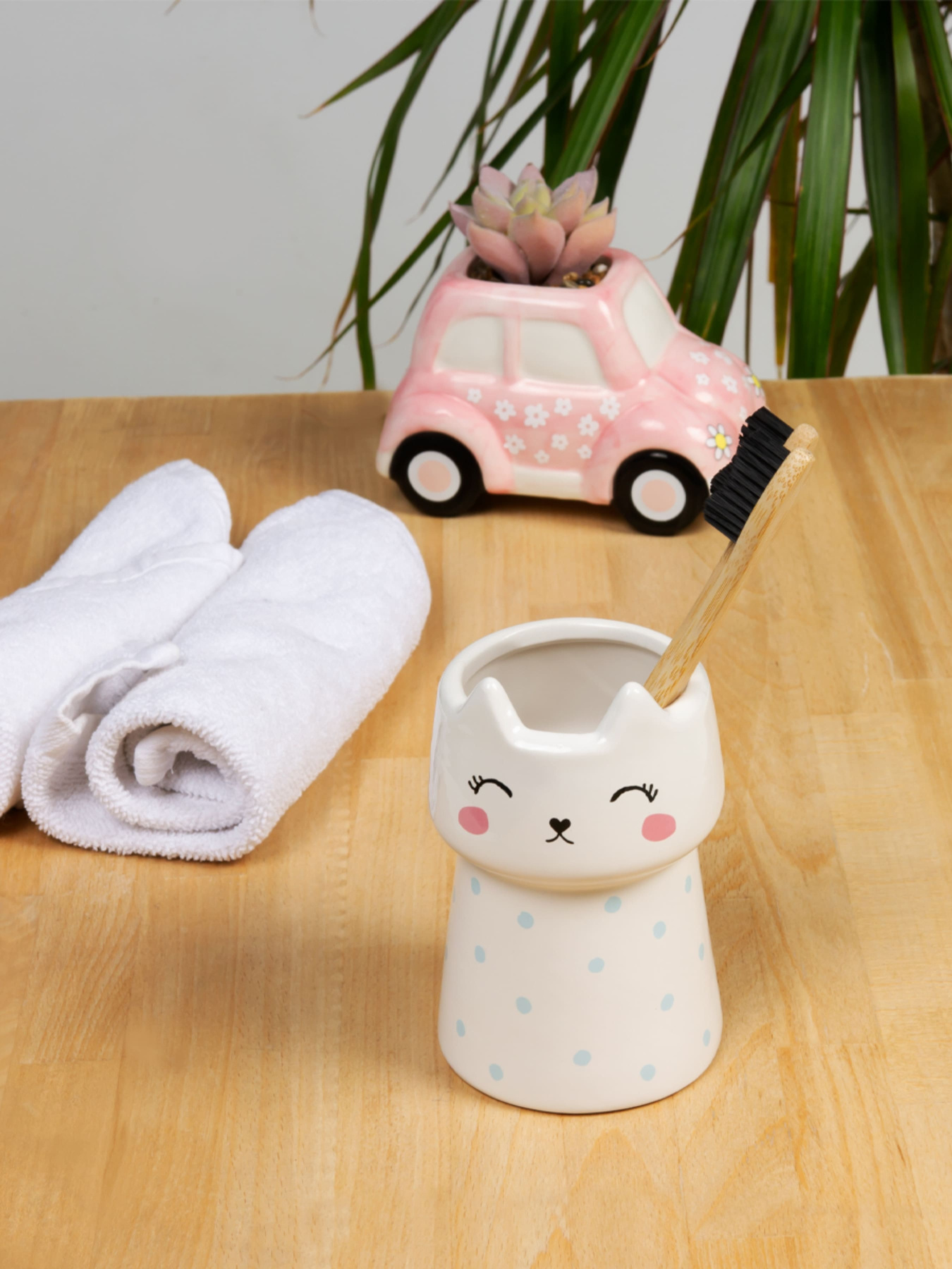 Набор аксессуаров для ванной комнаты белый Cute Cat MBM MY HOME модель MVM-MH-22 WHITE Фото