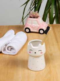 Набір аксесуарів для ванної кімнати білий Cute Cat MBM HOME модель MVM-MH-22 WHITE Набір аксесуарів для ванної кімнати білий Cute Cat MBM HOME модель MVM-MH-22 WHITE Фото