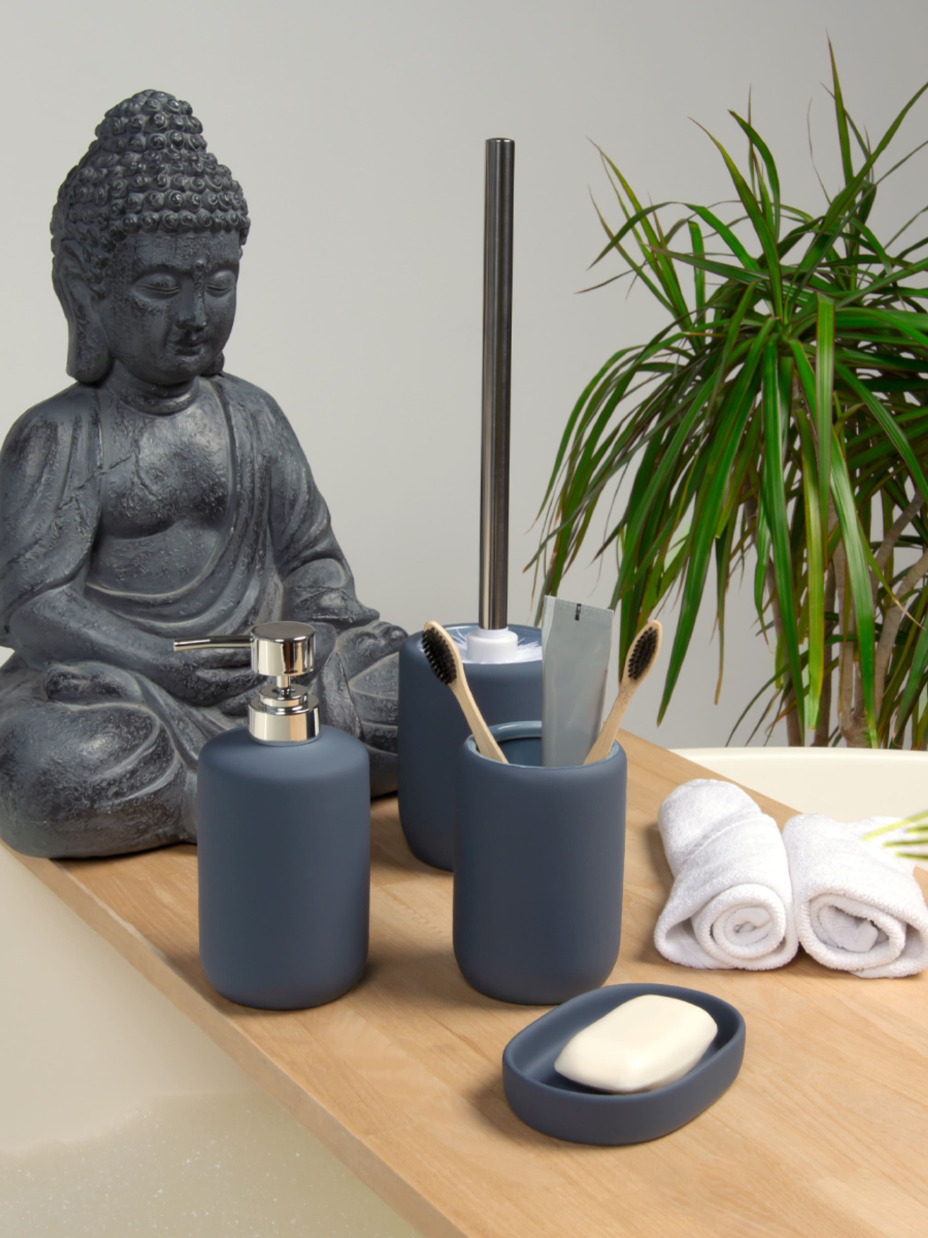 Набор аксессуаров для ванной комнаты серый Milan MBM HOME модель MVM-MH-23 GRAY Фото