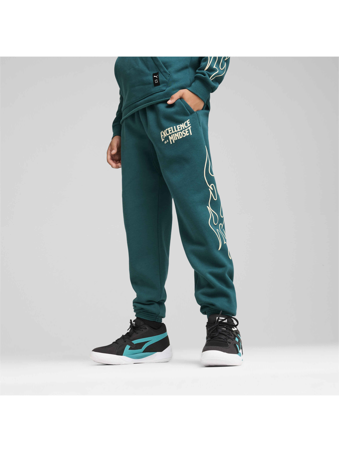 Джоггеры PUMA Basketball Caution Pants модель 626522 Фото