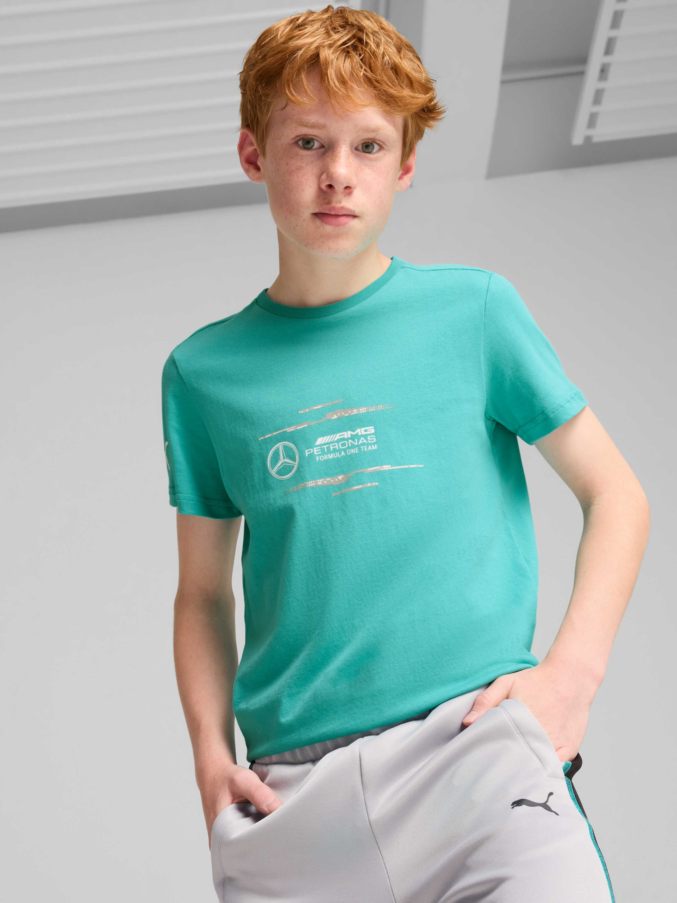 Футболка PUMA Mapf1 Kids Logo Tee модель 627358 Фото