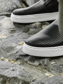 Слипоны Legessy модель CROSBY_BLACK_WHITE Фото