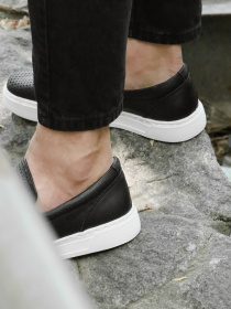 Слипоны Legessy модель CROSBY_BLACK_WHITE Фото