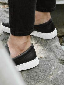 Слипоны Legessy модель CROSBY_BLACK_WHITE Фото