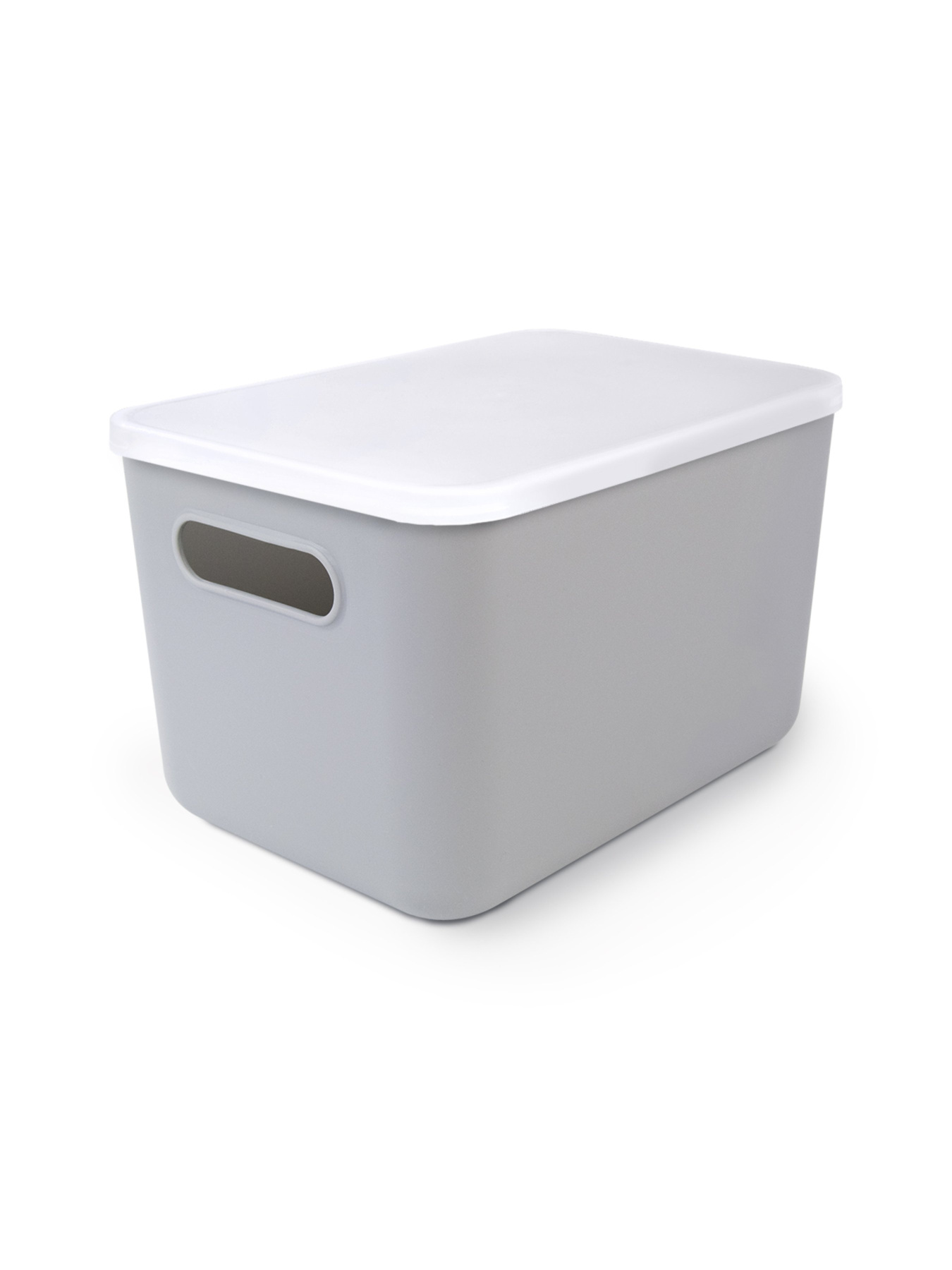Ящик для зберігання з кришкою пластиковий сірий MBM HOME модель FH-11/FH-15 GRAY Фото