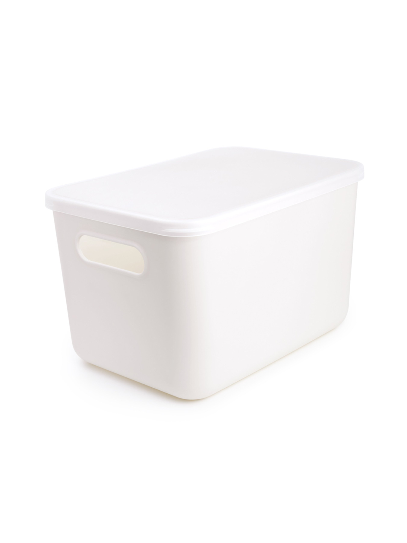 Ящик для зберігання з кришкою пластиковий білий MBM HOME модель FH-11/FH-15 WHITE Фото