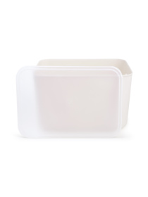 Ящик для зберігання з кришкою пластиковий білий MBM HOME модель FH-11/FH-15 WHITE Фото