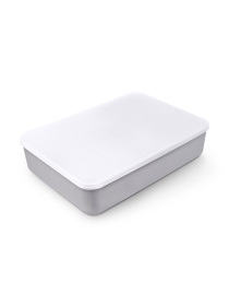 Ящик для хранения с крышкой пластиковый серый MBM MY HOME модель FH-12/FH-16 GRAY Фото