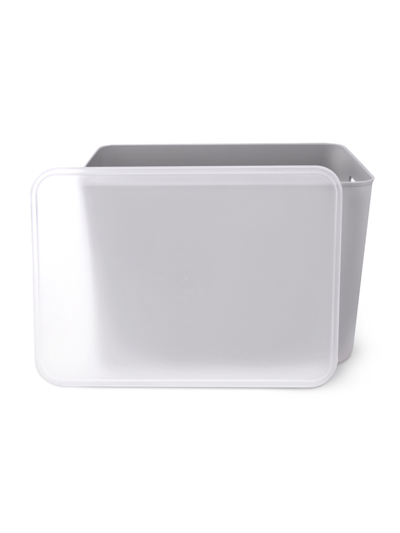 Ящик для хранения с крышкой пластиковый серый MBM MY HOME модель FH-14/FH-16 GRAY Фото