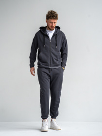 Чоловічий спортивний костюм на блискавці Over ZIP Графіт модель 530-23 Фото