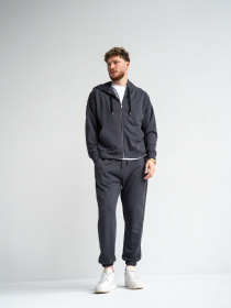 Мужской спортивный костюм на молнии Over ZIP Графит модель 530-23 Фото
