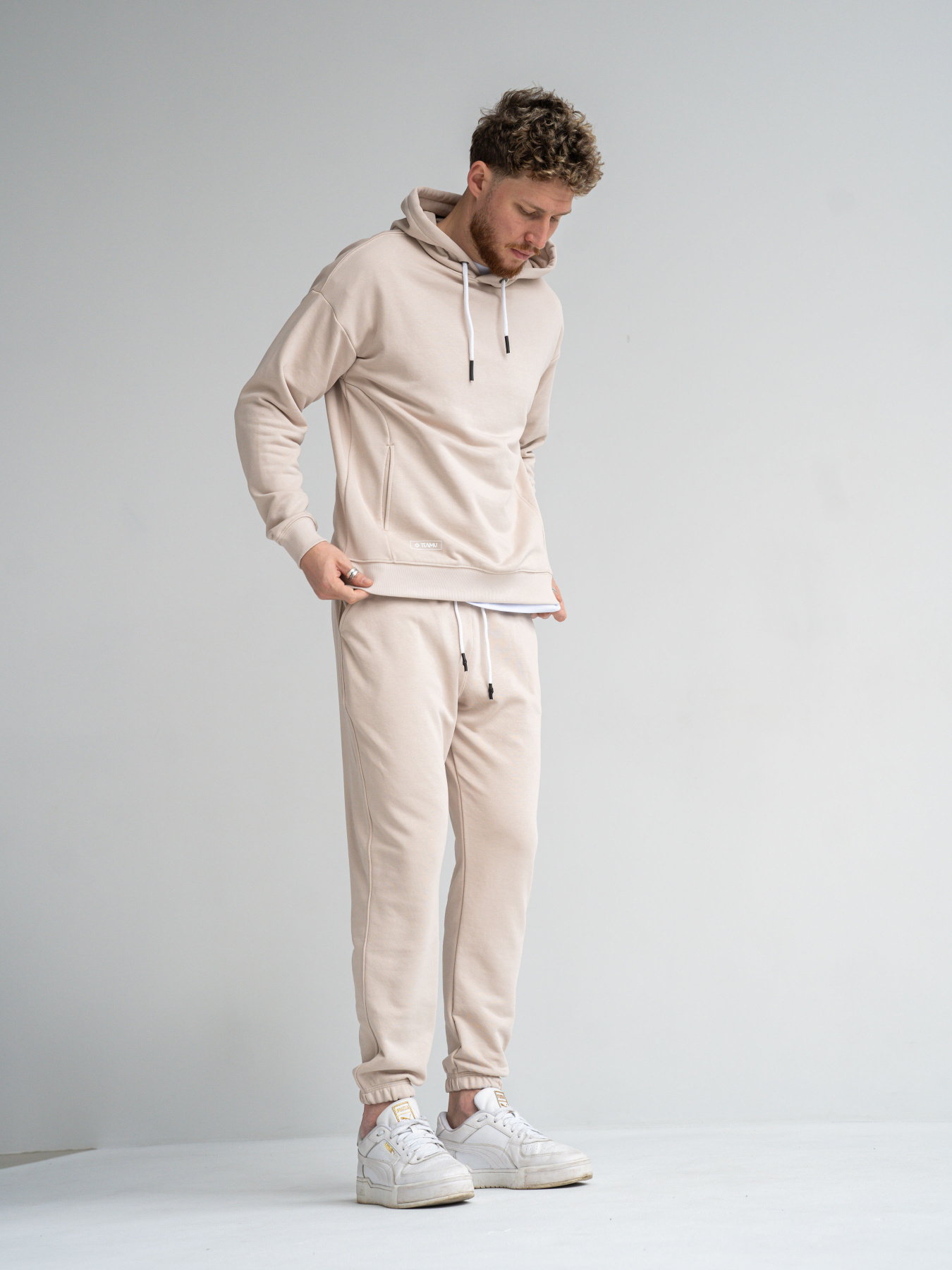 Мужской спортивный костюм с худи ROVER 23 Бежевый модель 520-23 Фото