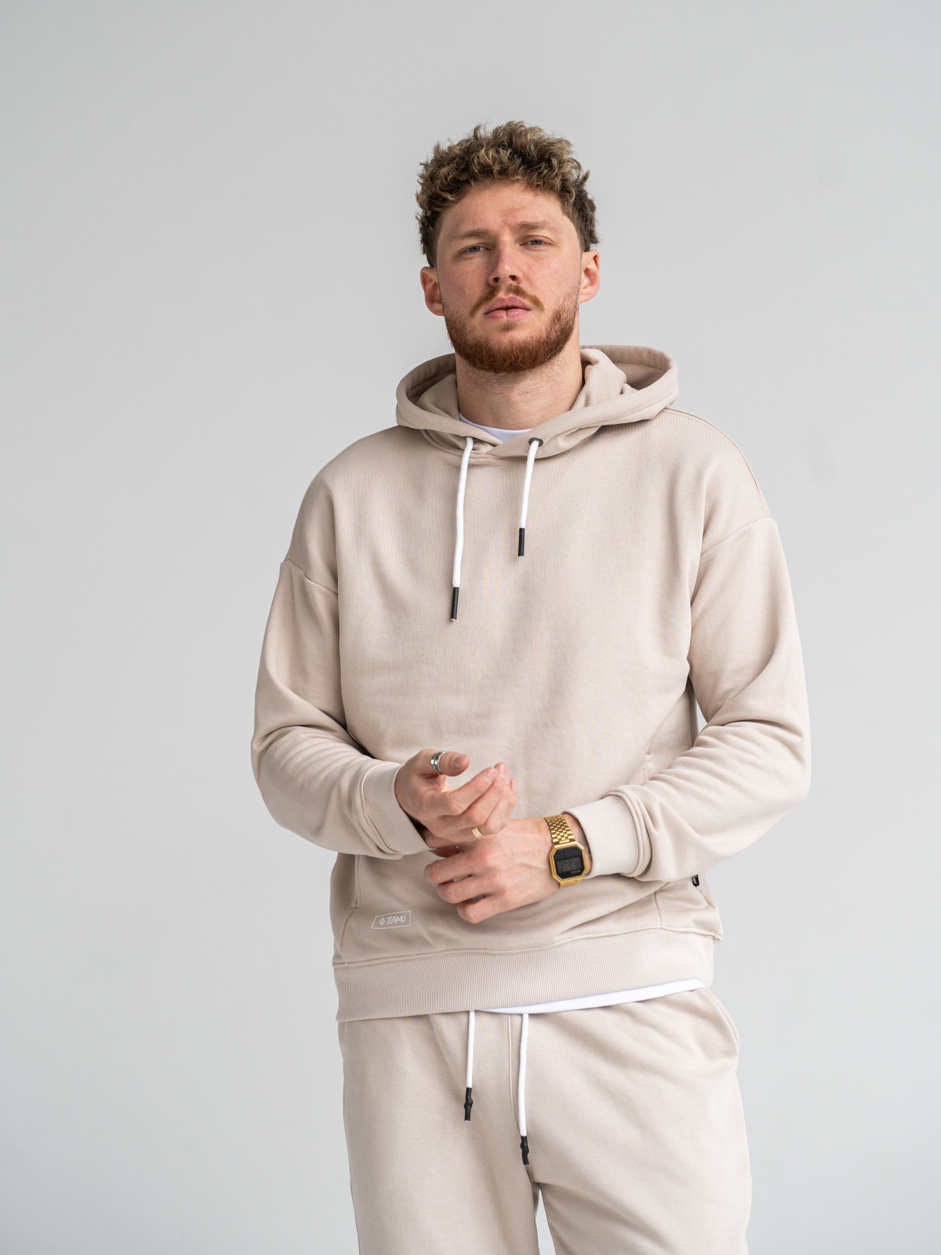 Мужской спортивный костюм с худи ROVER 23 Бежевый модель 520-23 Фото