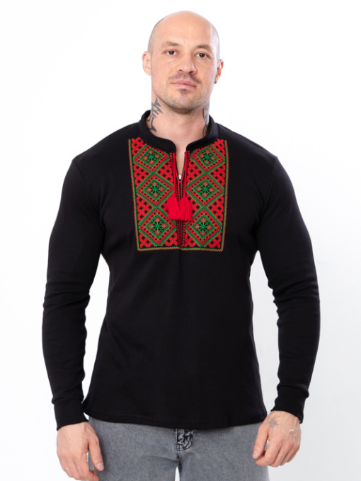 Вышитая рубашка Носи своє модель 8605-015-22-1-chervonij-zelenij Фото