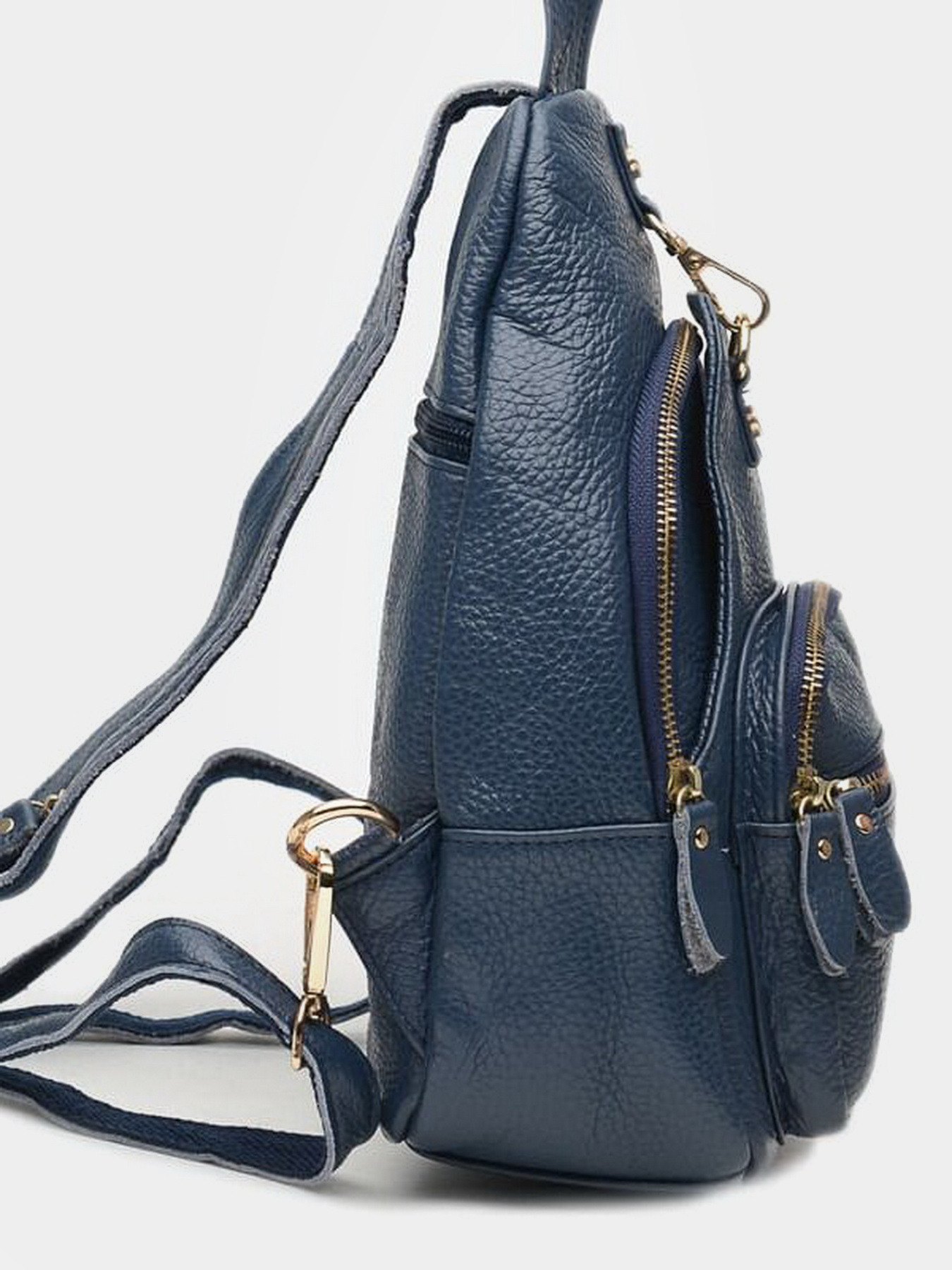 Рюкзак Borsa Leather модель K1162-blue Фото