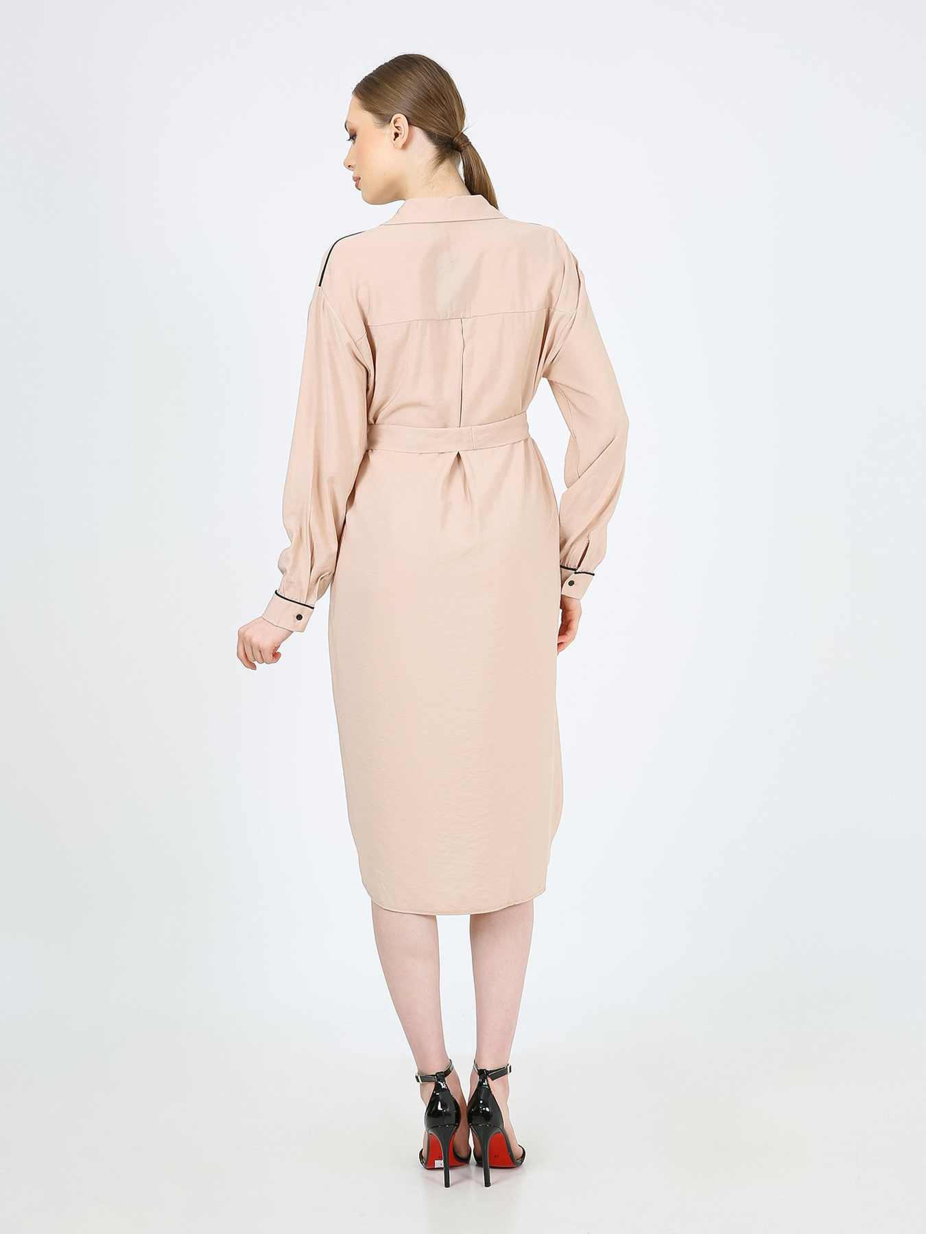 Платье миди Casalini модель 232-CA-1999-3_пудра Фото