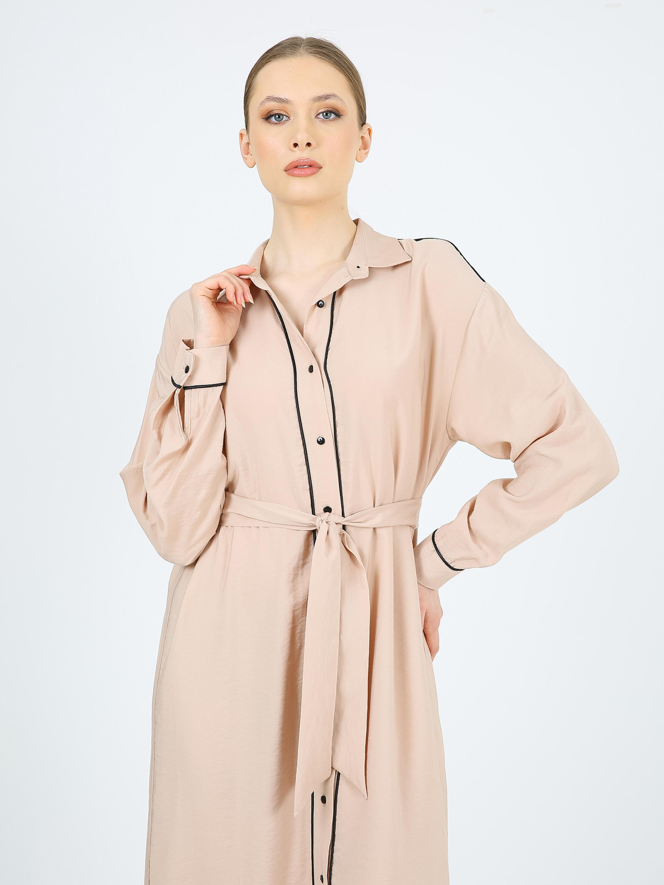 Сукня міді Casalini модель 232-CA-1999-3_пудра Фото