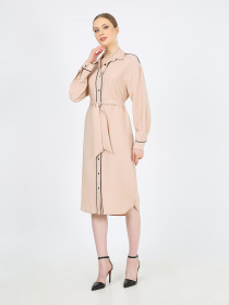 Сукня міді Casalini модель 232-CA-1999-3_пудра Фото