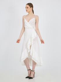 Платье миди Casalini модель 232-CA-1999-6_молочный Фото