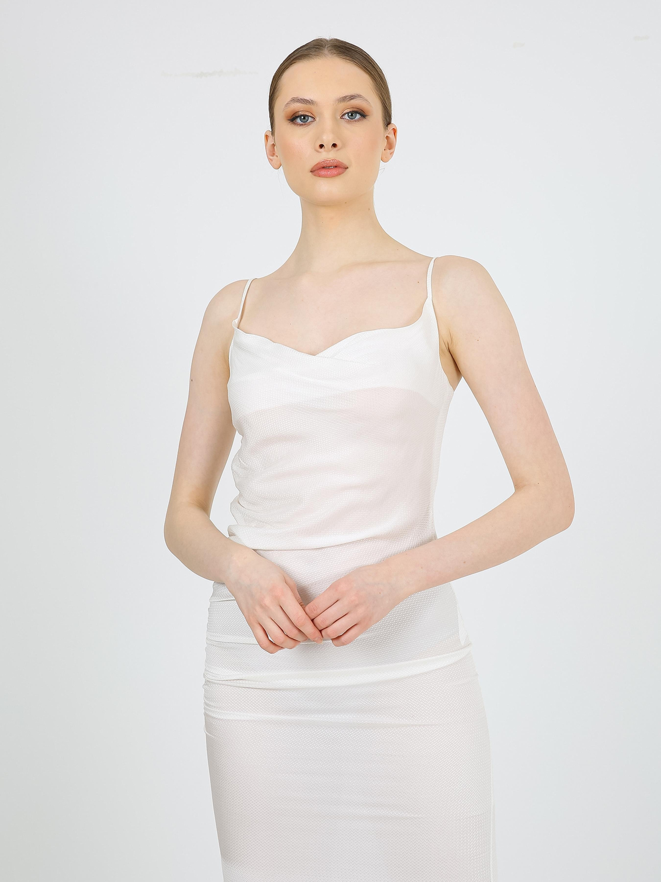 Платье миди Casalini модель 232-CA-1999-7_белый Фото