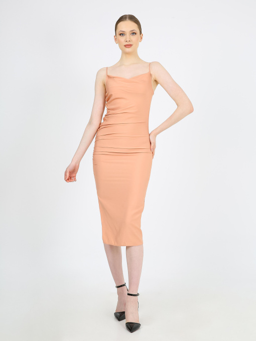 Сукня міді Casalini модель 232-CA-1999-7_пудра Фото