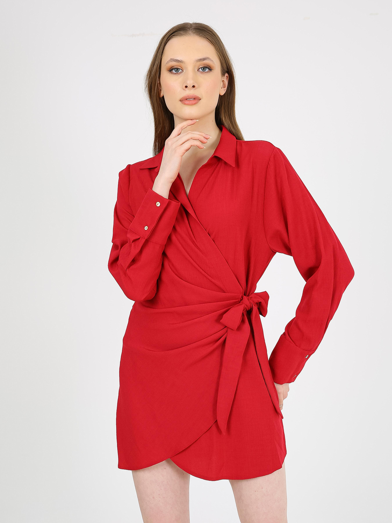 Сукня міні Casalini модель 232-CA-1999-8_бордовый Фото