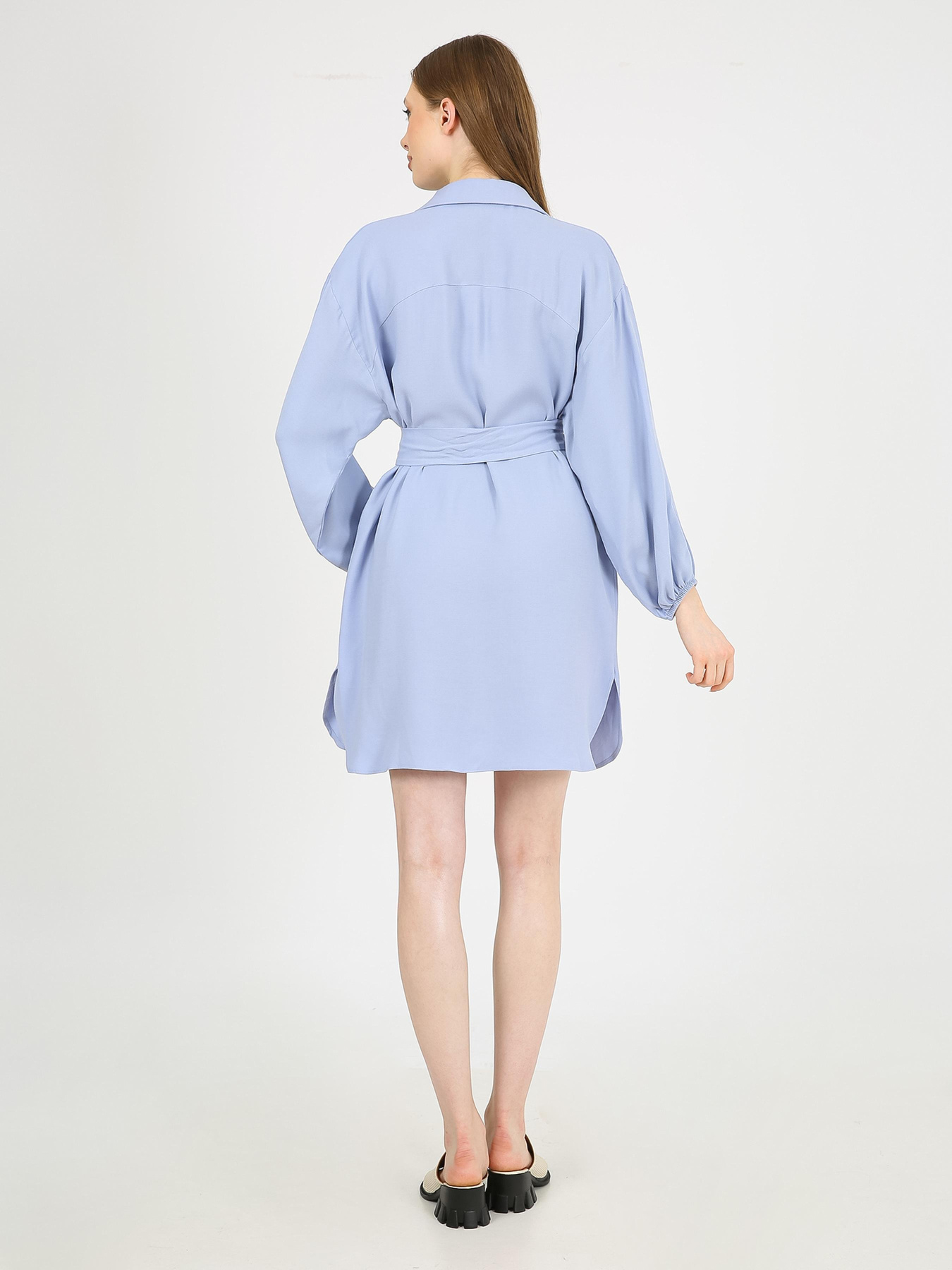 Платье мини Casalini модель 232-CA-1999-9_голубой Фото