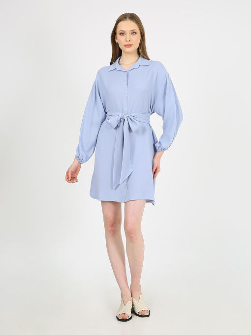 Платье мини Casalini модель 232-CA-1999-9_голубой Фото