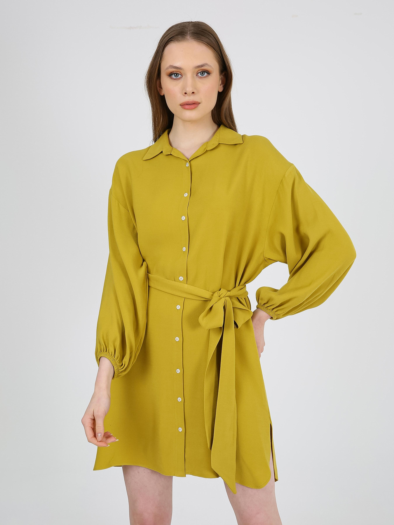 Платье мини Casalini модель 232-CA-1999-9_оливковый Фото