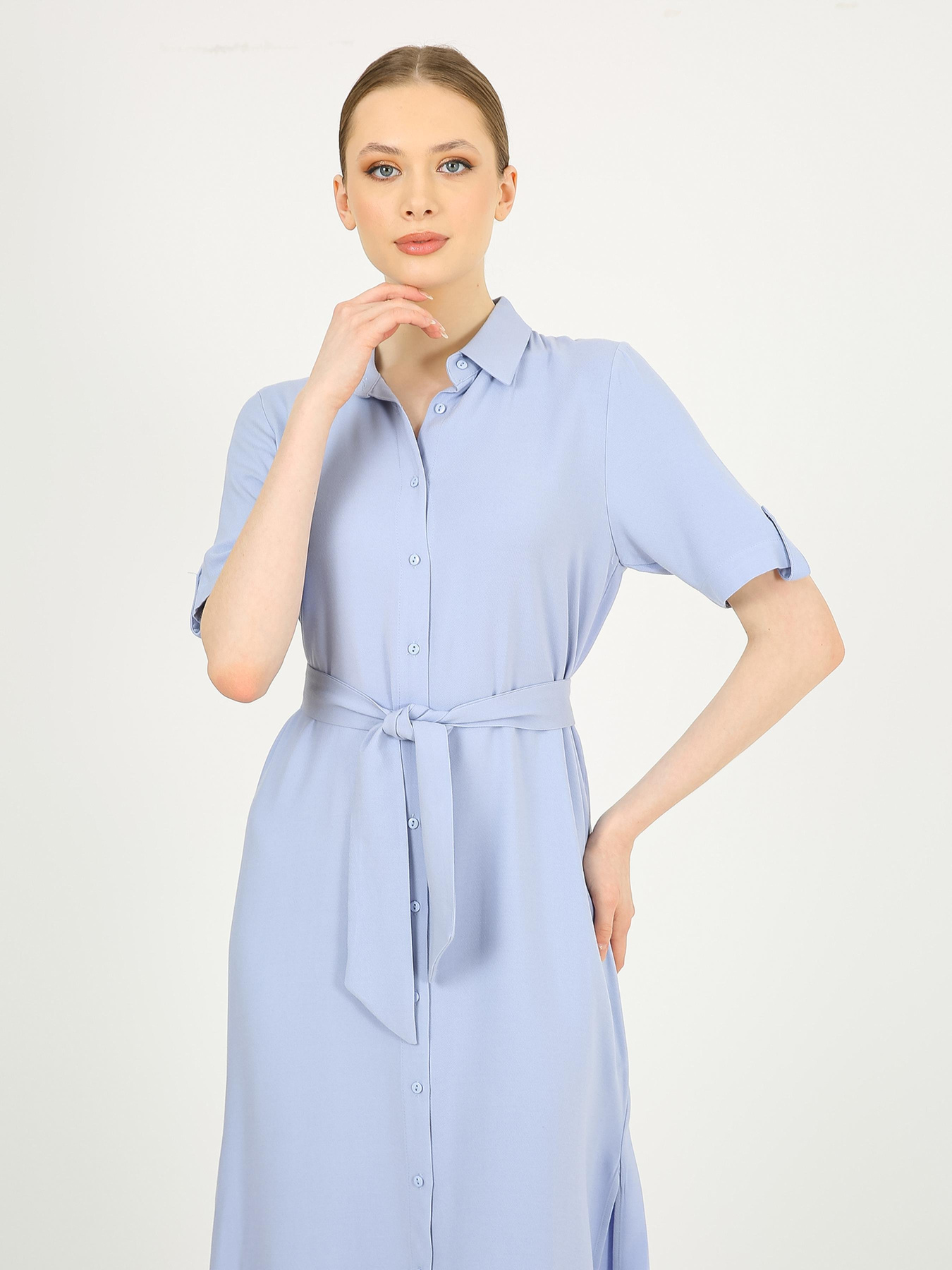 Сукня міді Casalini модель 232-CA-1999-10_голубой Фото