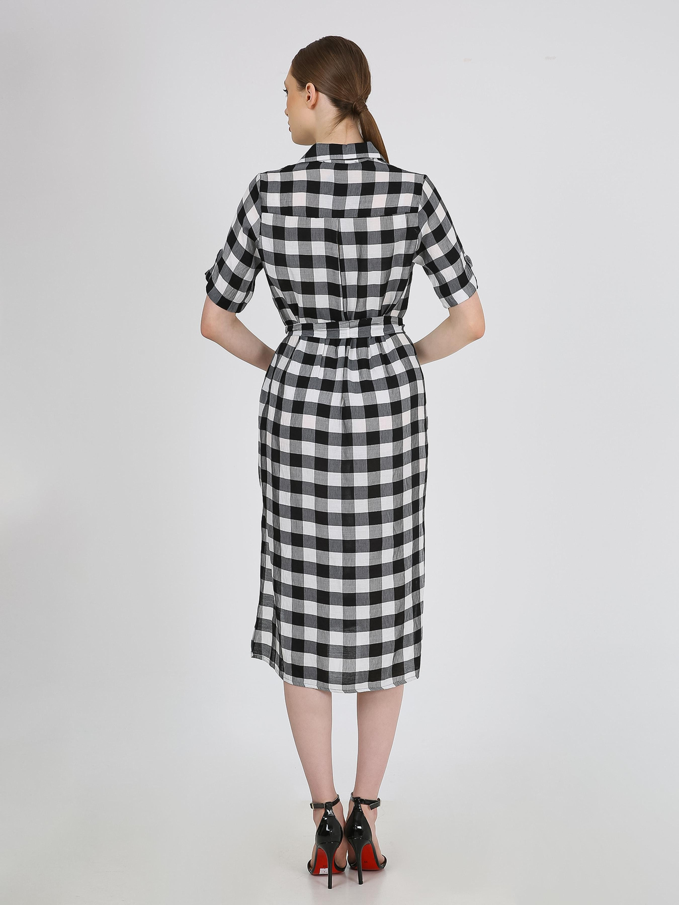 Платье миди Casalini модель 232-CA-1999-10_черный_белый Фото