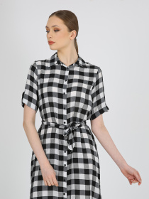 Сукня міді Casalini модель 232-CA-1999-10_черный_белый Фото