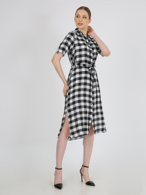 Сукня міді Casalini модель 232-CA-1999-10_черный_белый Фото