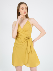 Платье мини Casalini модель 232-CA-1999-14_горчичный Фото