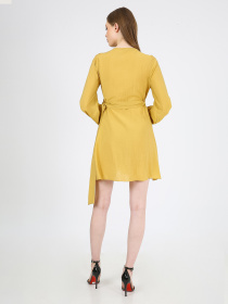 Платье мини Casalini модель 232-CA-1999-15_горчичный Фото