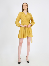 Платье мини Casalini модель 232-CA-1999-15_горчичный Фото