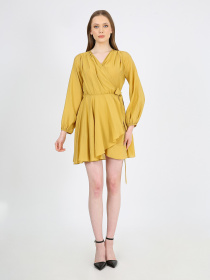 Платье мини Casalini модель 232-CA-1999-15_горчичный Фото