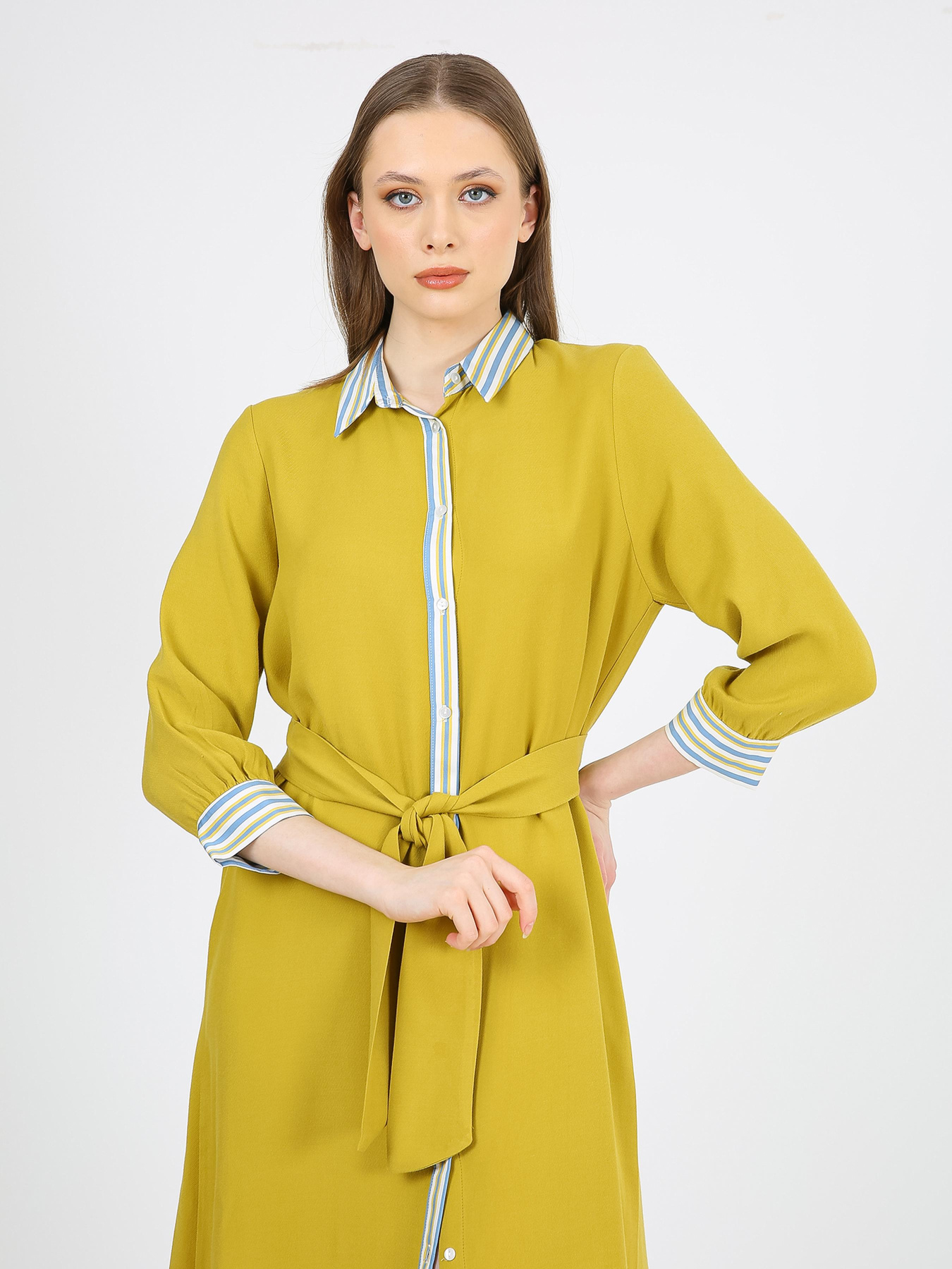 Платье мини Casalini модель 232-CA-1999-16_оливковый Фото